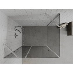 Mexen Roma Cabina de dus  Usa batanta  100 x 120 cm, grafit, chrom - 854-100-120-01-40
