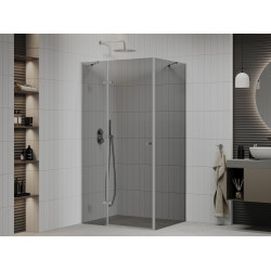 Mexen Roma Cabina de dus  Usa batanta  110 x 70 cm, grafit, chrom - 854-110-070-01-40