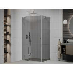 Mexen Roma Cabina de dus  Usa batanta  110 x 80 cm, grafit, chrom - 854-110-080-01-40