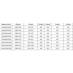Mexen Roma Cabina de dus  Usa batanta  110 x 80 cm, grafit, chrom - 854-110-080-01-40