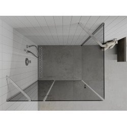 Mexen Roma Cabina de dus  Usa batanta  120 x 80 cm, grafit, chrom - 854-120-080-01-40