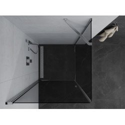 Mexen Pretoria Cabina de dus  Usa batanta  100 x 100 cm, grafit, chrom - 852-100-100-01-40