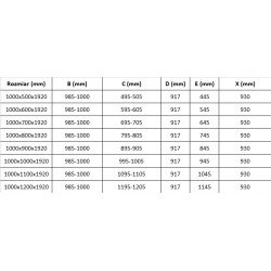 Mexen Pretoria Cabina de dus  Usa batanta  100 x 100 cm, grafit, chrom - 852-100-100-01-40