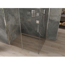 Mexen Omega Cabina de dus Usa culisanta   100 x 70 cm, transparent, chrom - 825-100-070-01-00