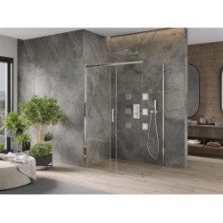 Mexen Omega Cabina de dus Usa culisanta   100 x 90 cm, transparent, chrom - 825-100-090-01-00