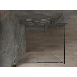 Mexen Omega Cabina de dus Usa culisanta   100 x 100 cm, transparent, chrom - 825-100-100-01-00
