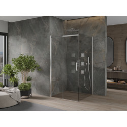 Mexen Omega Cabina de dus Usa culisanta   100 x 100 cm, transparent, chrom - 825-100-100-01-00