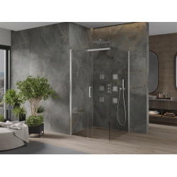 Mexen Omega Cabina de dus Usa culisanta   100 x 100 cm, transparent, chrom - 825-100-100-01-00