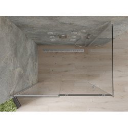 Mexen Omega Cabina de dus Usa culisanta   120 x 70 cm, transparent, chrom - 825-120-070-01-00