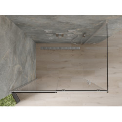 Mexen Omega Cabina de dus Usa culisanta   130 x 90 cm, transparent, chrom - 825-130-090-01-00