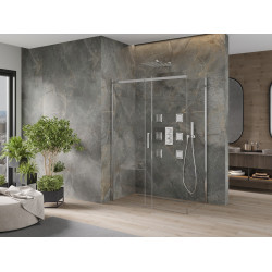 Mexen Omega Cabina de dus Usa culisanta   140 x 70 cm, transparent, chrom - 825-140-070-01-00