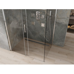 Mexen Omega Cabina de dus Usa culisanta   150 x 90 cm, transparent, chrom - 825-150-090-01-00