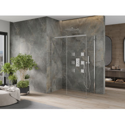 Mexen Omega Cabina de dus Usa culisanta   160 x 70 cm, transparent, chrom - 825-160-070-01-00