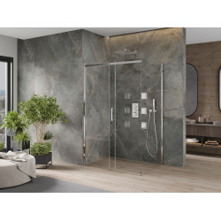 Mexen Omega Cabina de dus Usa culisanta   160 x 100 cm, transparent, chrom - 825-160-100-01-00