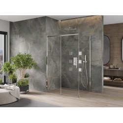 Mexen Omega Cabina de dus Usa culisanta   160 x 100 cm, transparent, chrom - 825-160-100-01-00