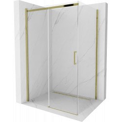 Mexen Omega Cabina de dus Usa culisanta   100 x 70 cm, transparent, auriu  - 825-100-070-50-00 Usa culisanta 467680 Mexen