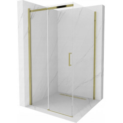 Mexen Omega Cabina de dus Usa culisanta   100 x 100 cm, transparent, auriu  - 825-100-100-50-00