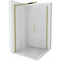 Mexen Omega Cabina de dus Usa culisanta   100 x 100 cm, transparent, auriu  - 825-100-100-50-00 Usa culisanta 467680 Mexen