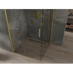 Mexen Omega Cabina de dus Usa culisanta   100 x 100 cm, transparent, auriu  - 825-100-100-50-00