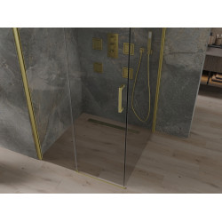 Mexen Omega Cabina de dus Usa culisanta   100 x 100 cm, transparent, auriu  - 825-100-100-50-00