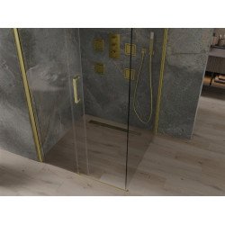 Mexen Omega Cabina de dus Usa culisanta   100 x 100 cm, transparent, auriu  - 825-100-100-50-00