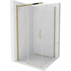 Mexen Omega Cabina de dus Usa culisanta   100 x 100 cm, transparent, auriu  - 825-100-100-50-00