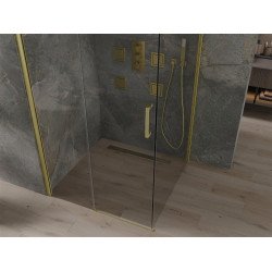 Mexen Omega Cabina de dus Usa culisanta   100 x 100 cm, transparent, auriu  - 825-100-100-50-00