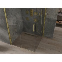 Mexen Omega Cabina de dus Usa culisanta   100 x 100 cm, transparent, auriu  - 825-100-100-50-00
