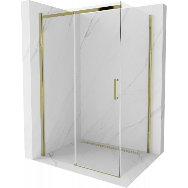 Mexen Omega Cabina de dus Usa culisanta   110 x 80 cm, transparent, auriu  - 825-110-080-50-00