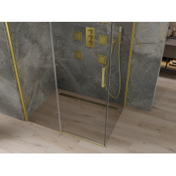 Mexen Omega Cabina de dus Usa culisanta   120 x 70 cm, transparent, auriu  - 825-120-070-50-00