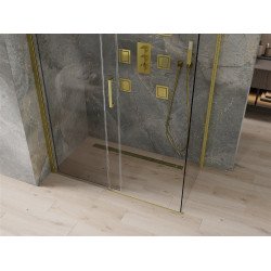 Mexen Omega Cabina de dus Usa culisanta   130 x 70 cm, transparent, auriu  - 825-130-070-50-00