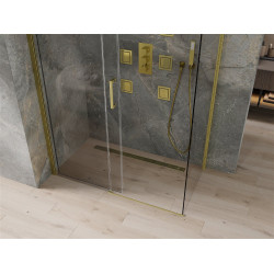 Mexen Omega Cabina de dus Usa culisanta   140 x 70 cm, transparent, auriu  - 825-140-070-50-00