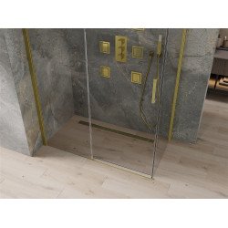 Mexen Omega Cabina de dus Usa culisanta   140 x 70 cm, transparent, auriu  - 825-140-070-50-00