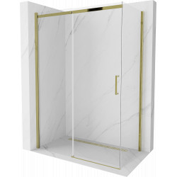 Mexen Omega Cabina de dus Usa culisanta   140 x 80 cm, transparent, auriu  - 825-140-080-50-00 Usa culisanta 467680 Mexen