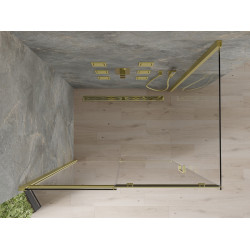 Mexen Omega Cabina de dus Usa culisanta   140 x 90 cm, transparent, auriu  - 825-140-090-50-00