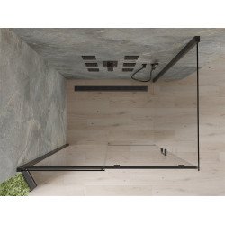 Mexen Omega Cabina de dus Usa culisanta   120 x 90 cm, transparent,  negru  - 825-120-090-70-00