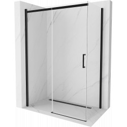 Mexen Omega Cabina de dus Usa culisanta   130 x 70 cm, transparent,  negru  - 825-130-070-70-00 Usa culisanta 467680 Mexen