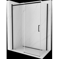 Mexen Omega Cabina de dus Usa culisanta   140 x 80 cm, transparent,  negru  - 825-140-080-70-00