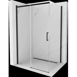 Mexen Omega Cabina de dus Usa culisanta   140 x 90 cm, transparent,  negru  - 825-140-090-70-00