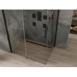 Mexen Omega Cabina de dus Usa culisanta   150 x 90 cm, transparent,  negru  - 825-150-090-70-00