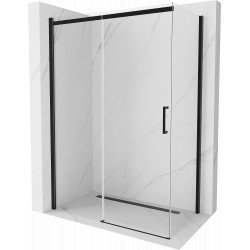 Mexen Omega Cabina de dus Usa culisanta   160 x 90 cm, transparent,  negru  - 825-160-090-70-00 Usa culisanta 467680 Mexen