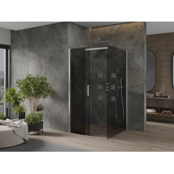 Mexen Omega Cabina de dus Usa culisanta   100 x 100 cm, grafit, chrom - 825-100-100-01-40