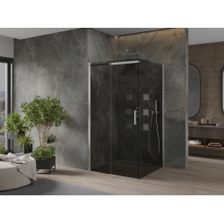 Mexen Omega Cabina de dus Usa culisanta   100 x 100 cm, grafit, chrom - 825-100-100-01-40