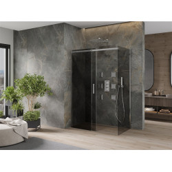 Mexen Omega Cabina de dus Usa culisanta   150 x 80 cm, grafit, chrom - 825-150-080-01-40
