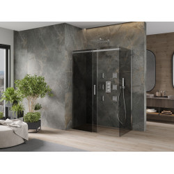 Mexen Omega Cabina de dus Usa culisanta   150 x 80 cm, grafit, chrom - 825-150-080-01-40
