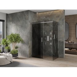 Mexen Omega Cabina de dus Usa culisanta   160 x 90 cm, grafit, chrom - 825-160-090-01-40