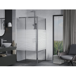 Mexen Apia Cabina de dus Usa culisanta   100 x 100 cm, pasy, chrom - 840-100-100-01-20 Usa culisanta 467680 Mexen
