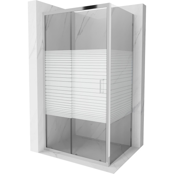 Mexen Apia Cabina de dus Usa culisanta   105 x 90 cm, pasy, chrom - 840-105-090-01-20
