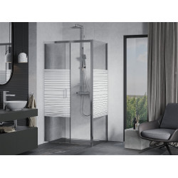 Mexen Apia Cabina de dus Usa culisanta   105 x 90 cm, pasy, chrom - 840-105-090-01-20