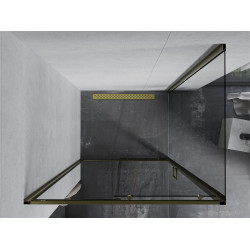 Mexen Apia Cabina de dus Usa culisanta   90 x 70 cm, transparent, auriu  - 840-090-070-50-00
